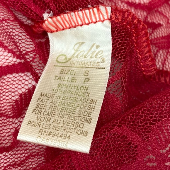 Jolie Red Lace Chemise Slip Dress Nighty - Picture 6 of 9